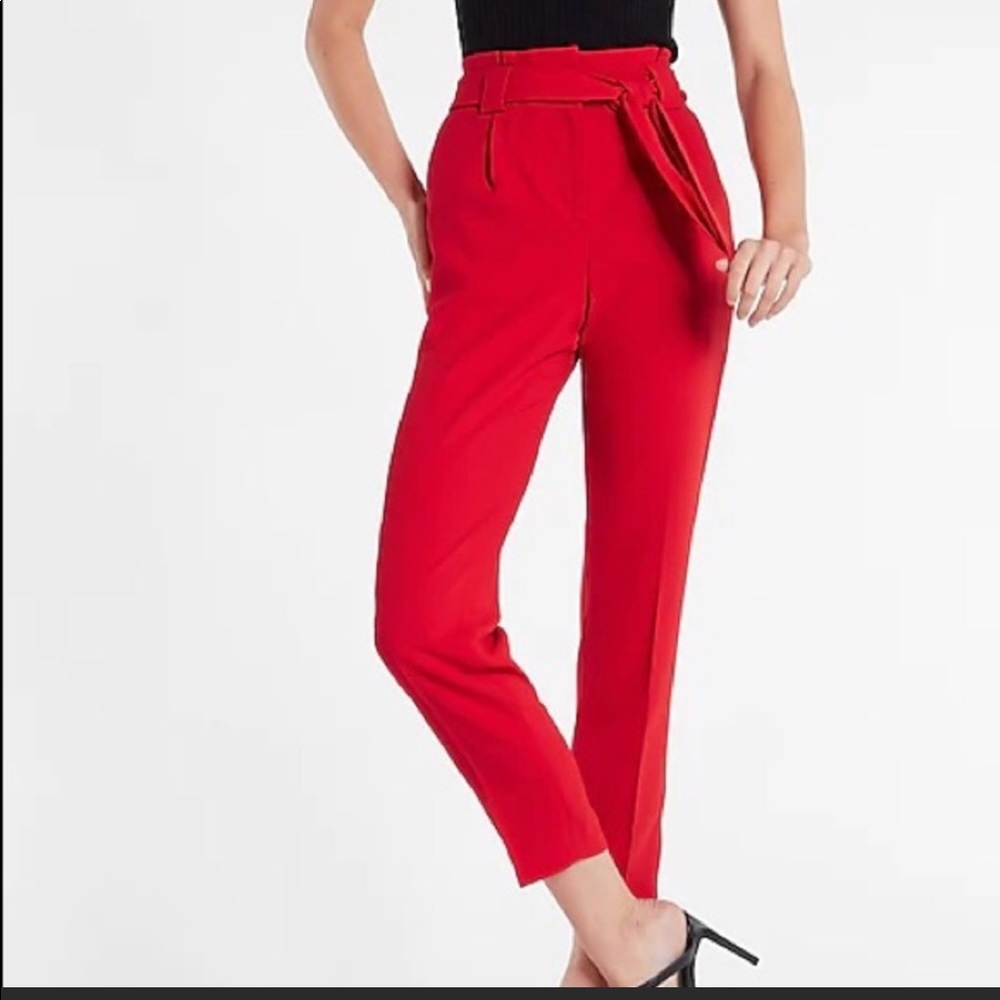 Express Paperbag Ankle Pants
